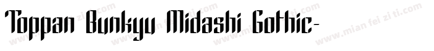 Toppan Bunkyu Midashi Gothic字体转换